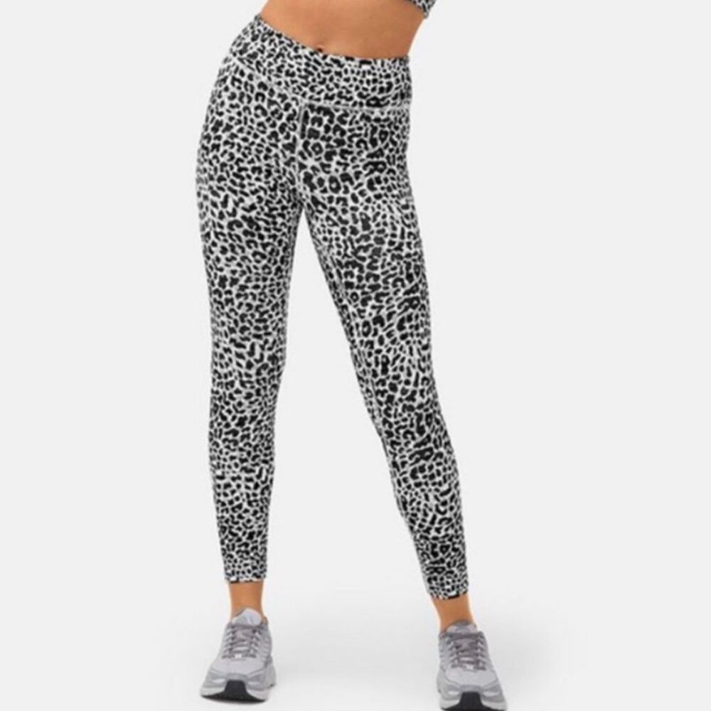 Outdoor Voices Techsweat Flex Movefree Leggings Performance Gym Snow Leopard S